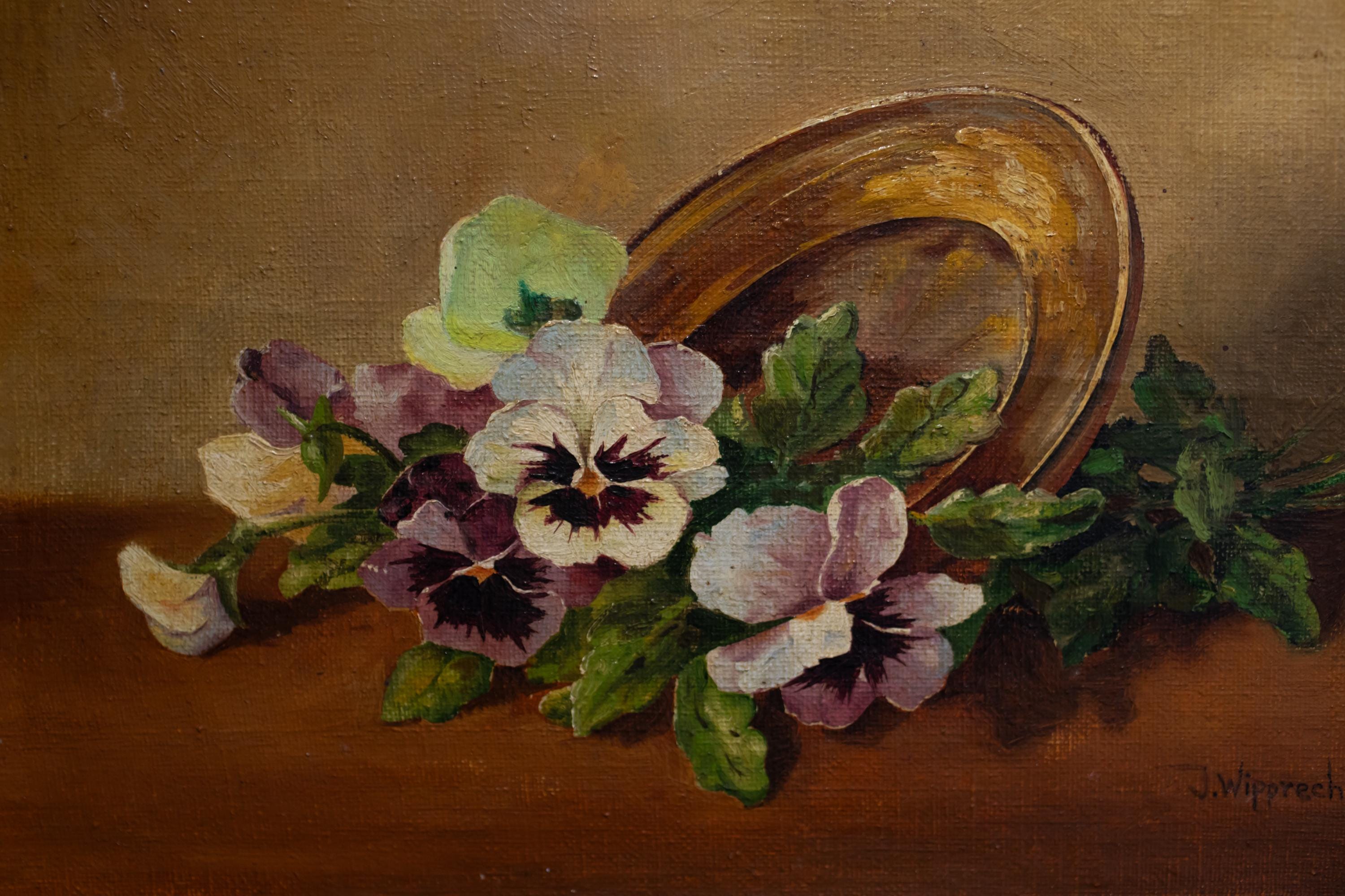 Pansy Flowers • oil painting top original • Floral Still life • 10x10