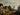 picturesque French rural village, ornate antique gilt framed landscape